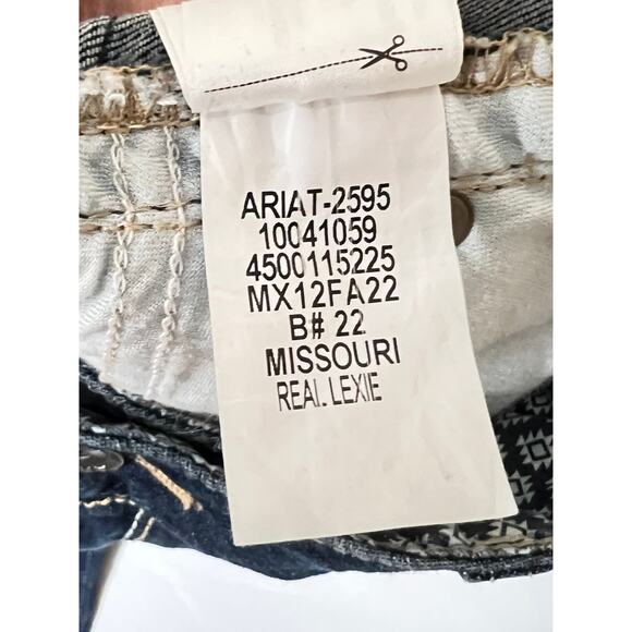 Ariat Missouri Real Lexie size 34S blue jeans boot cut western rodeos high-rise - Picture 9 of 12